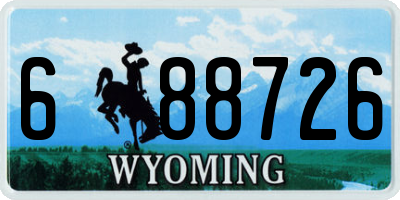 WY license plate 688726
