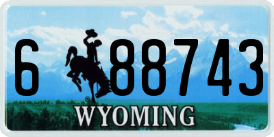 WY license plate 688743