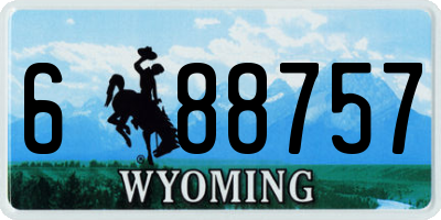 WY license plate 688757