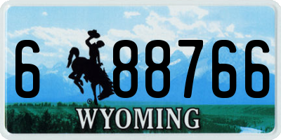 WY license plate 688766