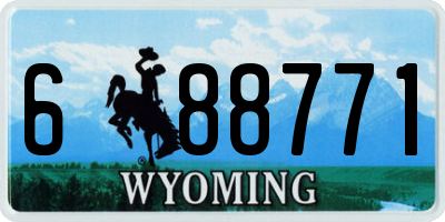 WY license plate 688771