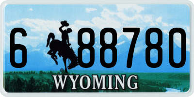 WY license plate 688780