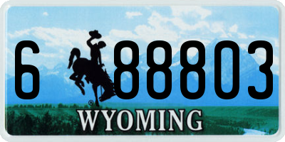 WY license plate 688803
