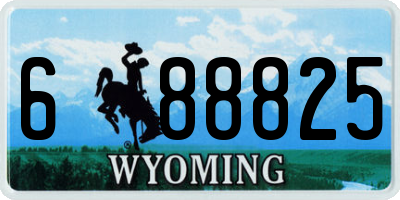 WY license plate 688825