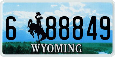 WY license plate 688849