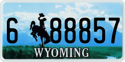 WY license plate 688857