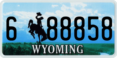 WY license plate 688858