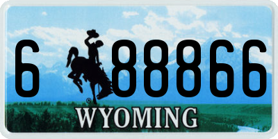 WY license plate 688866