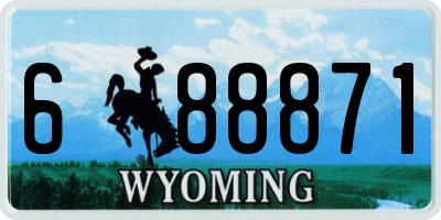 WY license plate 688871