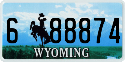 WY license plate 688874