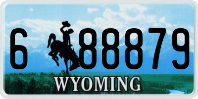 WY license plate 688879