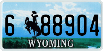 WY license plate 688904