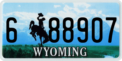 WY license plate 688907