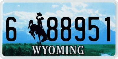 WY license plate 688951