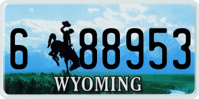 WY license plate 688953