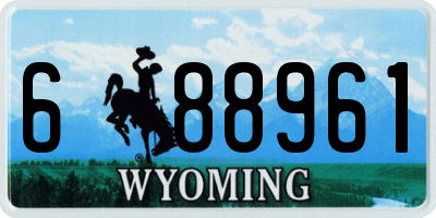 WY license plate 688961