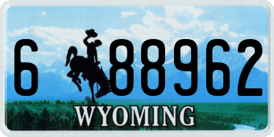 WY license plate 688962