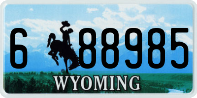 WY license plate 688985