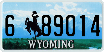 WY license plate 689014