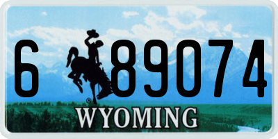 WY license plate 689074