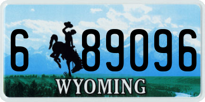 WY license plate 689096