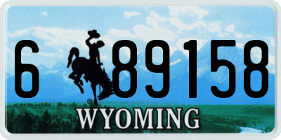 WY license plate 689158