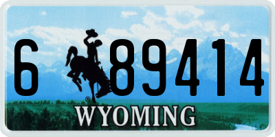 WY license plate 689414