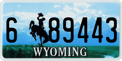 WY license plate 689443