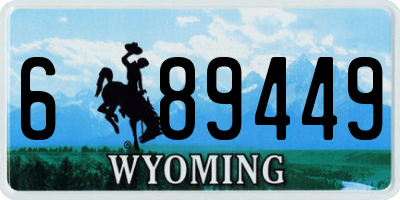 WY license plate 689449