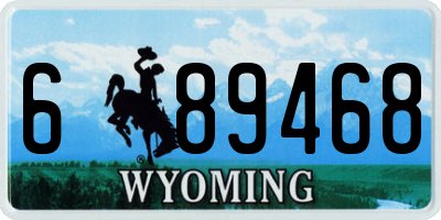WY license plate 689468