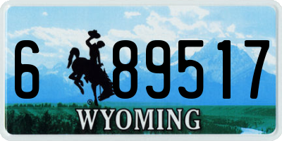 WY license plate 689517