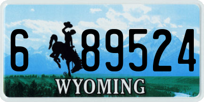 WY license plate 689524