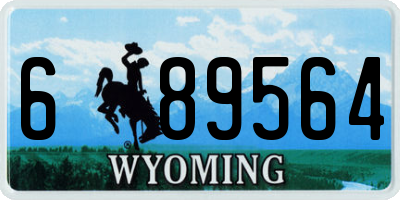 WY license plate 689564
