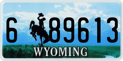 WY license plate 689613