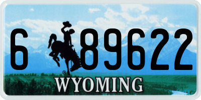 WY license plate 689622