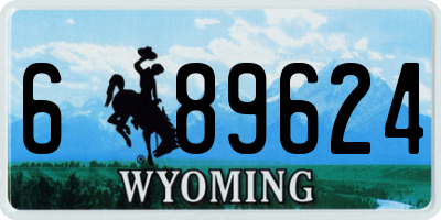 WY license plate 689624