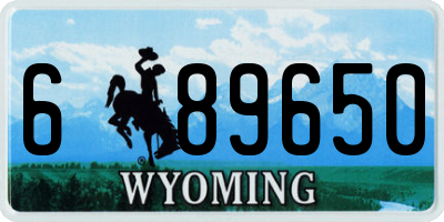 WY license plate 689650