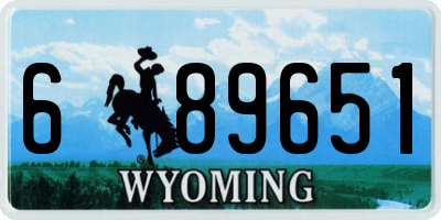WY license plate 689651