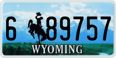 WY license plate 689757