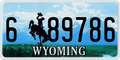 WY license plate 689786
