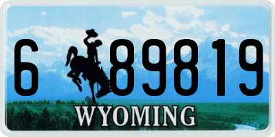 WY license plate 689819