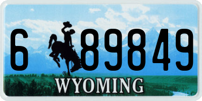 WY license plate 689849