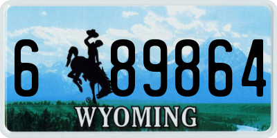 WY license plate 689864