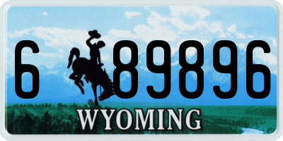 WY license plate 689896