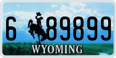 WY license plate 689899