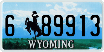WY license plate 689913