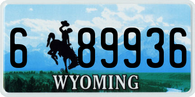 WY license plate 689936