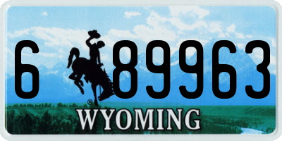 WY license plate 689963