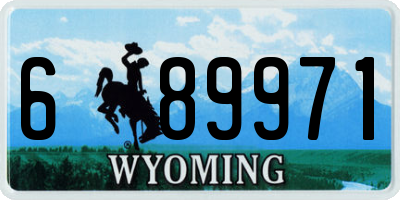 WY license plate 689971
