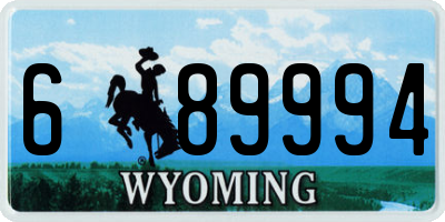 WY license plate 689994